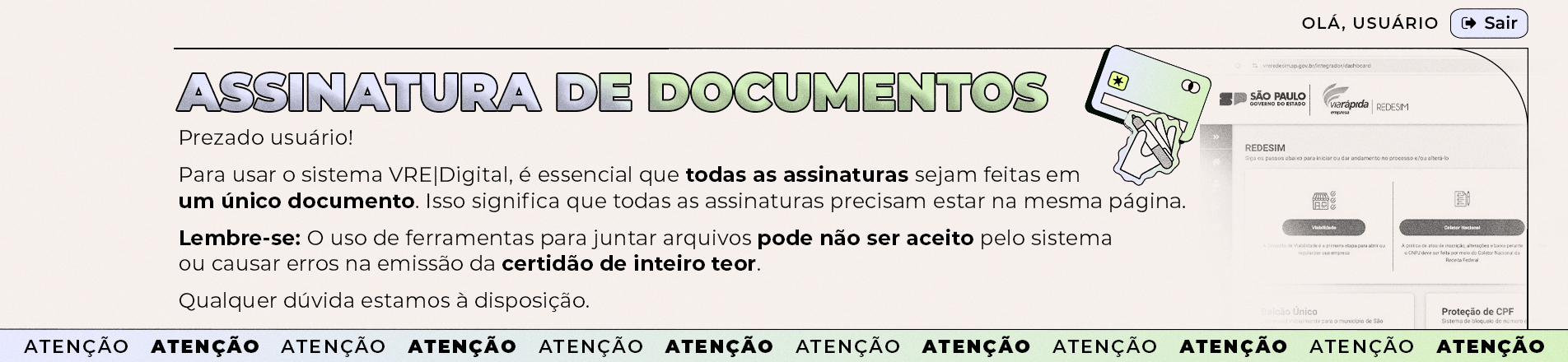 Assinatura de documentos